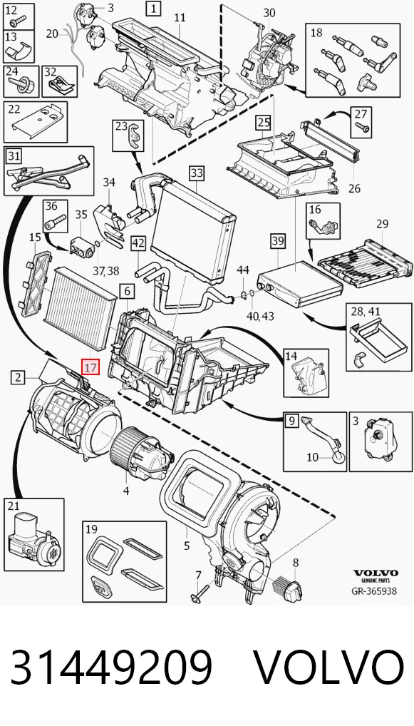 31449209 Volvo Filtr kabiny