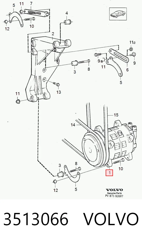 3513066 Volvo Sprężarka klimatyzacji