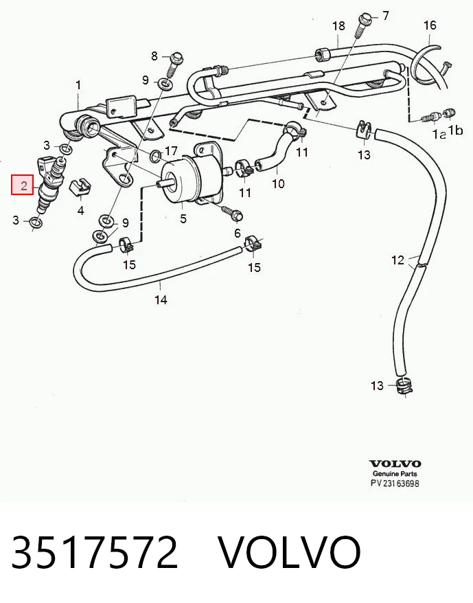 3517572 Volvo Wtryskiwacz paliwa