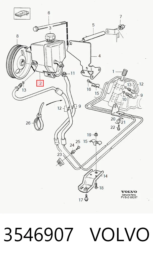 3546907 Volvo Pompa wspomagania hydraulicznego kierownicy