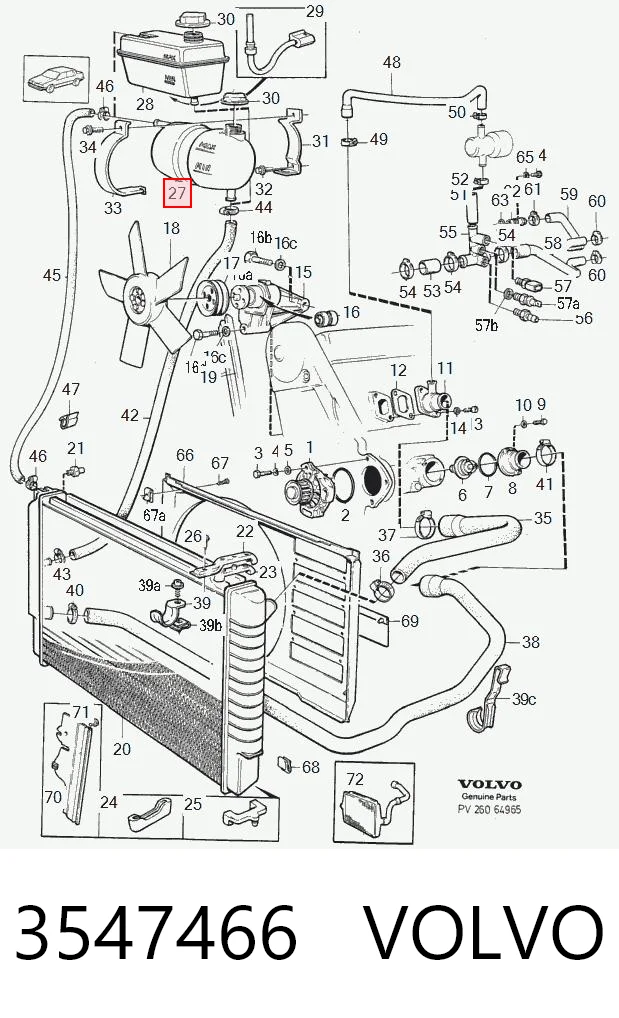 3547466 Volvo Zbiorniczek wyrównawczy układu chłodzenia
