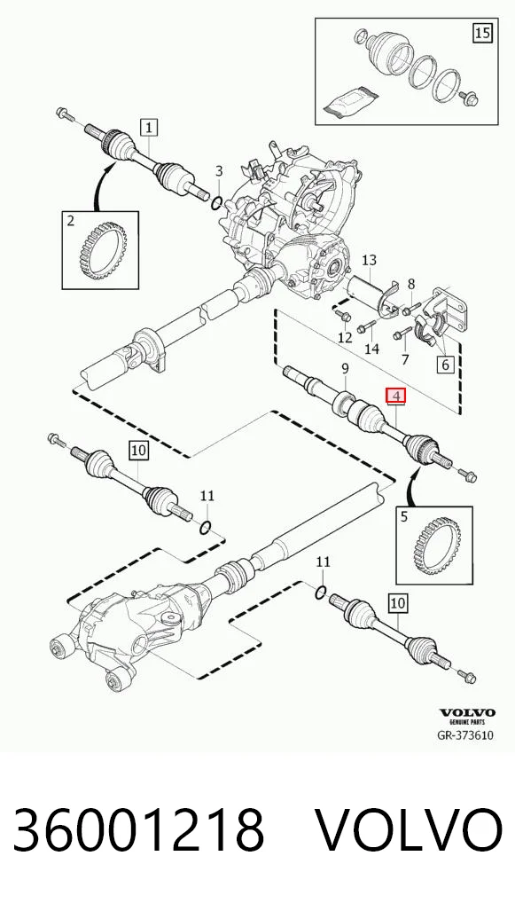  Półoś napędowa przednia prawa Volvo XC90 