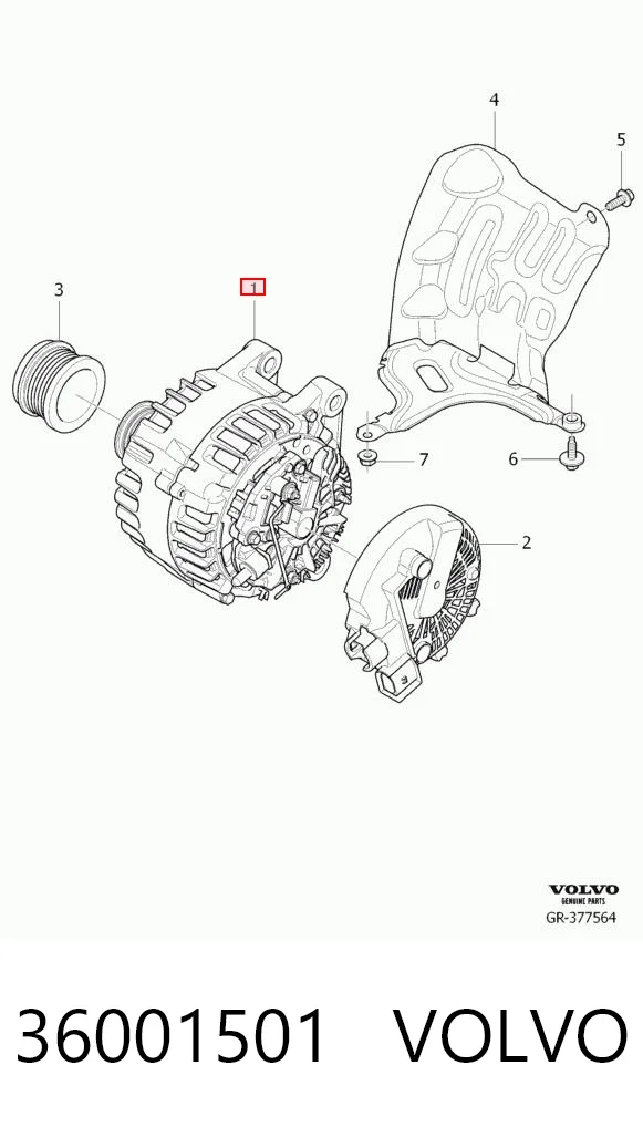 36001501 Volvo Alternator