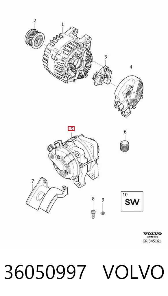 36050997 Volvo Alternator