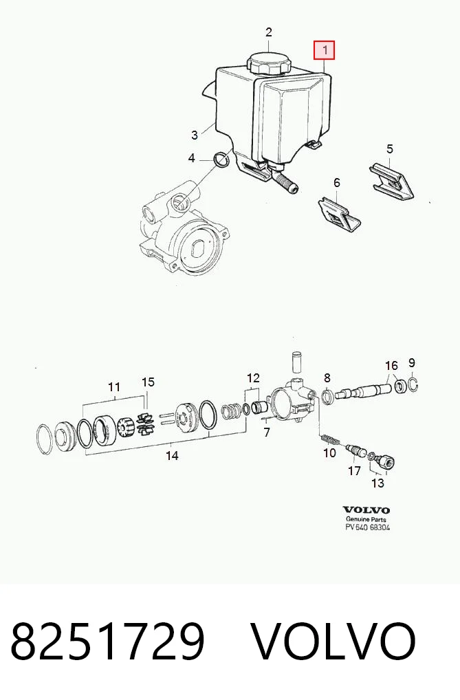 8251729 Volvo Pompa wspomagania hydraulicznego kierownicy