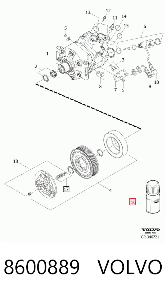 8600889 Volvo Sprężarka klimatyzacji