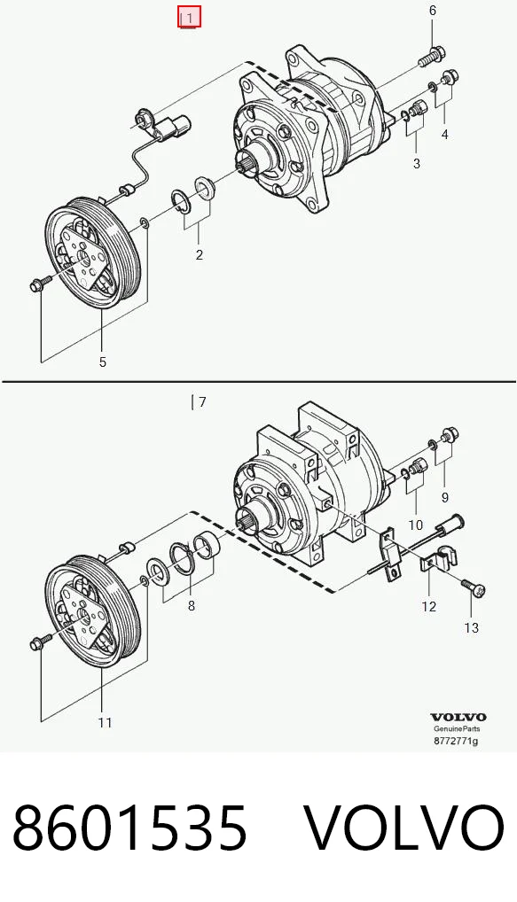 8601535 Volvo Sprężarka klimatyzacji