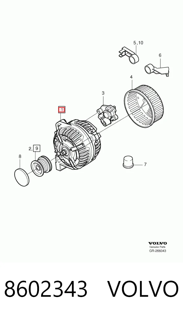 8602343 Volvo Alternator