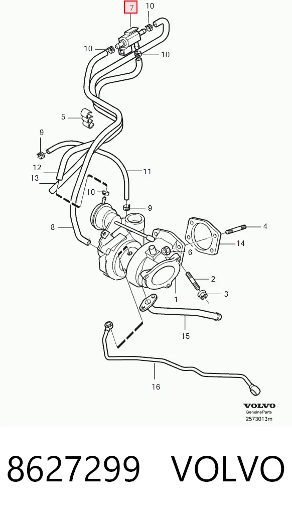 8627299 Volvo Przetwornik ciśnienia (solenoid) doładowania
