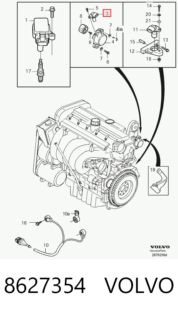 8627354 Volvo Czujnik położenia wałka rozrządu