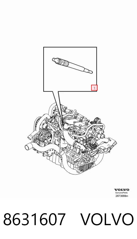 8631607 Volvo Świeca żarowa