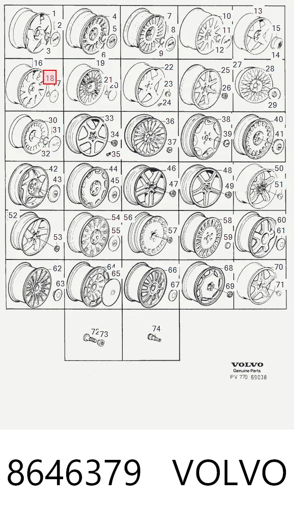 Kołpak do obręczy koła Volvo V40 kombi (VW) (1995 - 2004) cena, od 37,93 USD