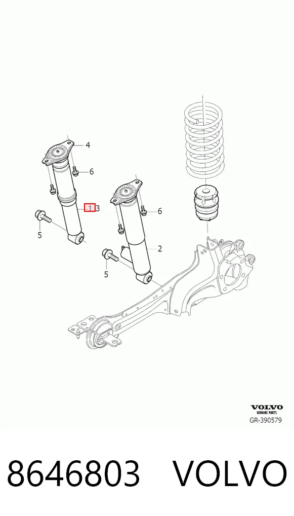 8646803 Volvo Amortyzator tylny