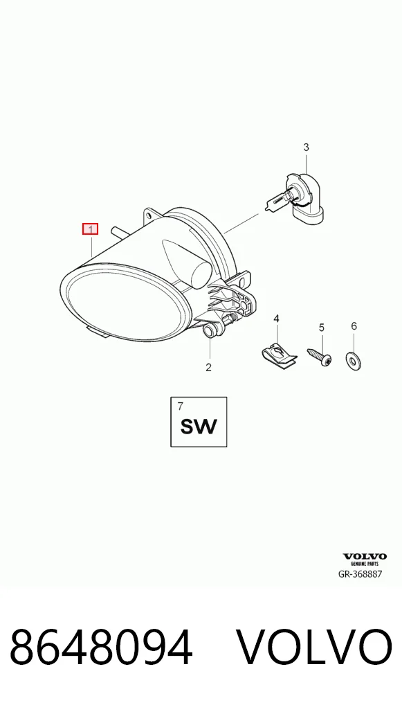 Do koszyka Lampa przeciwmgielna lewa Audi A4 B6 8E2