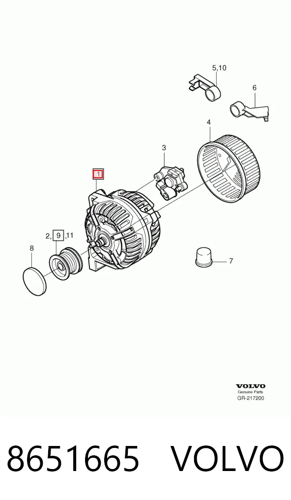 8651665 Volvo Alternator