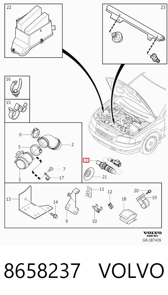 8658237 Volvo Sonda lambda czujnik tlenu przed katalizatorem