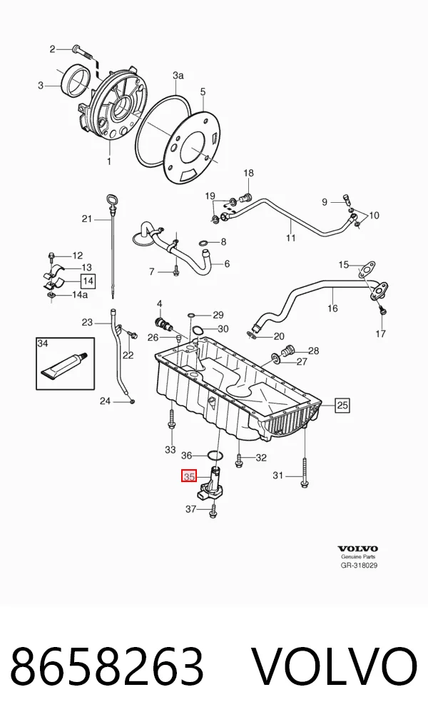 8658263 Volvo Czujnik poziomu oleju silnikowego
