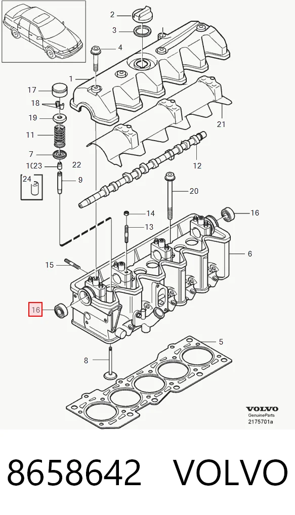 Uszczelniacz wałka rozrządu silnika do Volkswagen Golf VI 5K1