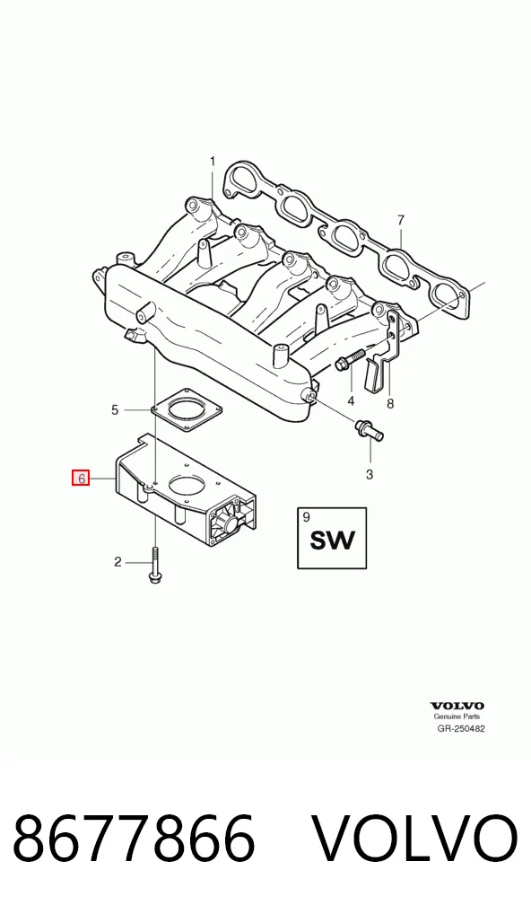 8677866 Volvo Przepustnica, komplet