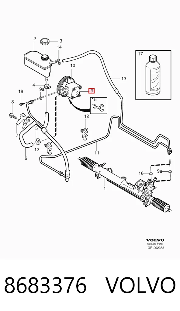 8683376 Volvo Pompa wspomagania hydraulicznego kierownicy
