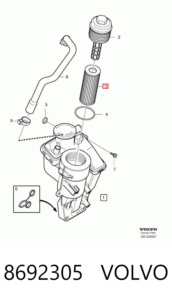 8692305 Volvo Filtr oleju