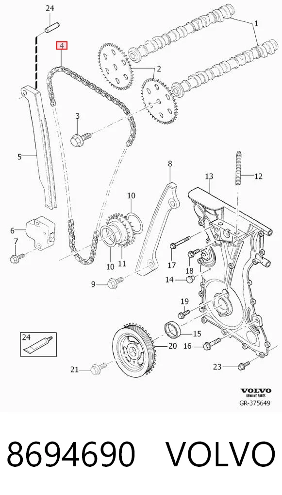 Łańcuch rozrządu Ford Mondeo III