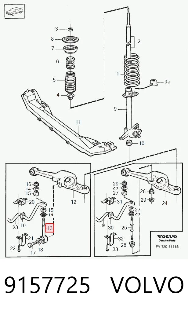 9157725 Volvo Łącznik stabilizatora przedniego