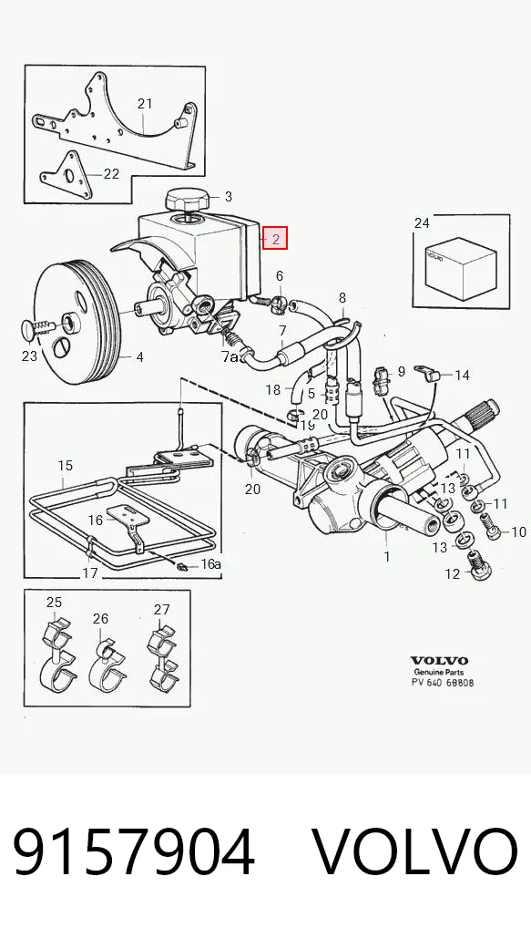 9157904 Volvo Pompa wspomagania hydraulicznego kierownicy