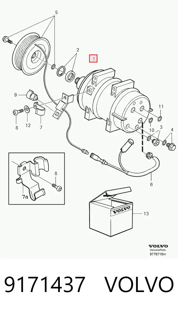 9171437 Volvo Sprężarka klimatyzacji