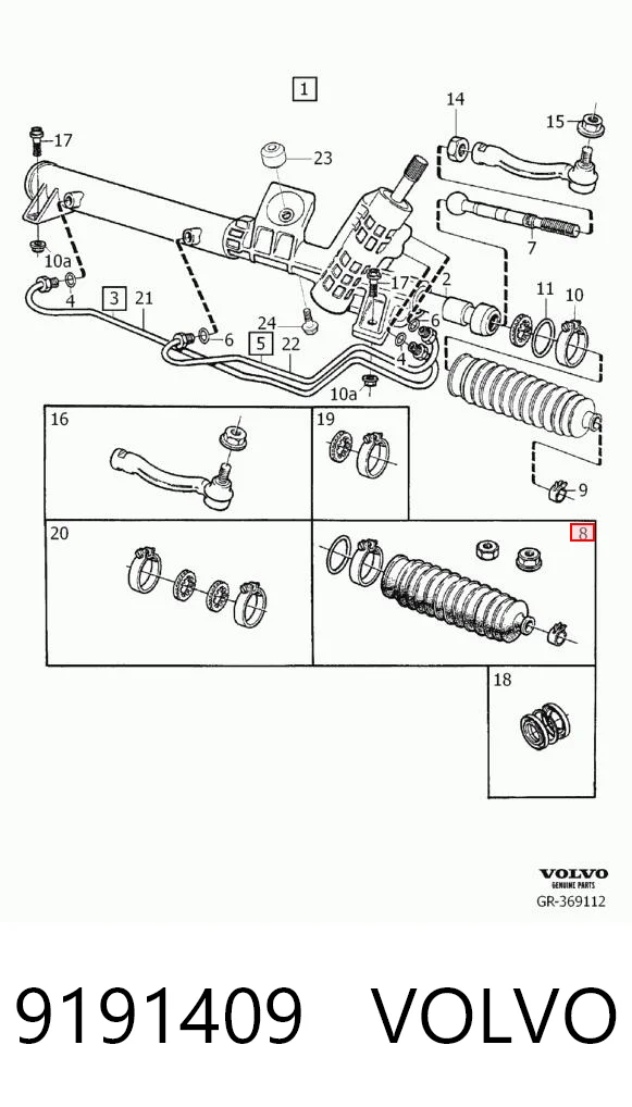 Do koszyka Osłona mechanizmu kierowniczego (maglownicy) Volvo 850  LS