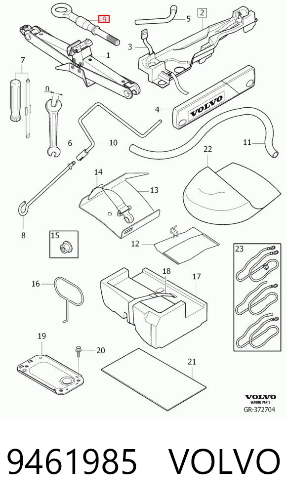 9461985 Volvo Hak holowniczy
