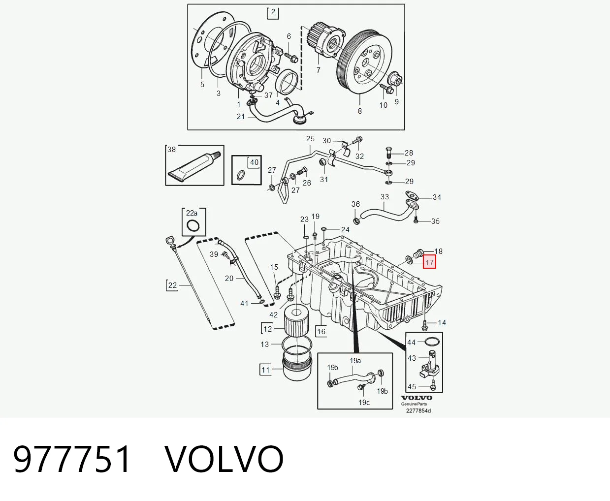 977751 Volvo Uszczelka korka miski olejowej