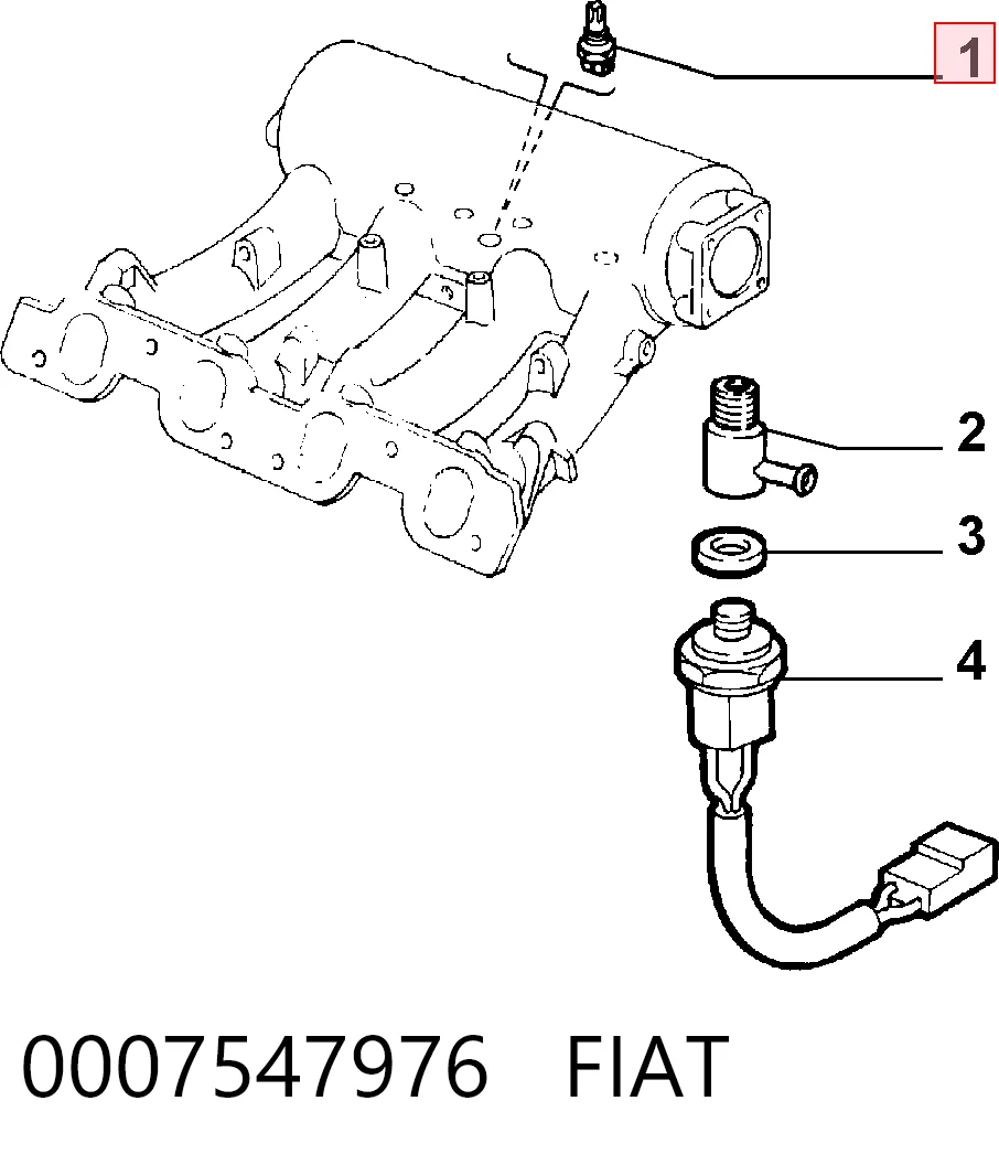  Czujnik temperatury powietrza wlotowego Fiat Albea 