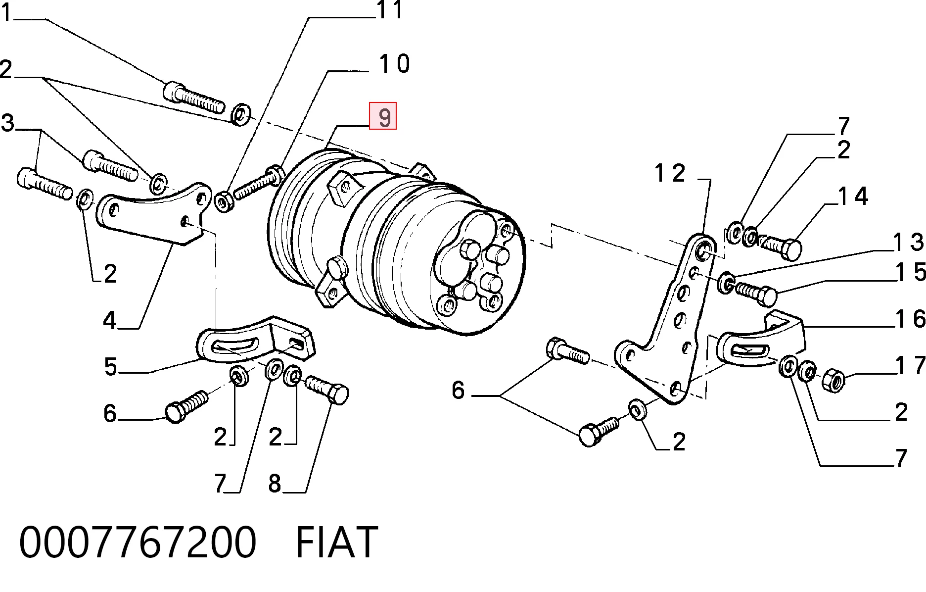 Do koszyka Sprężarka klimatyzacji Fiat Tempra  159