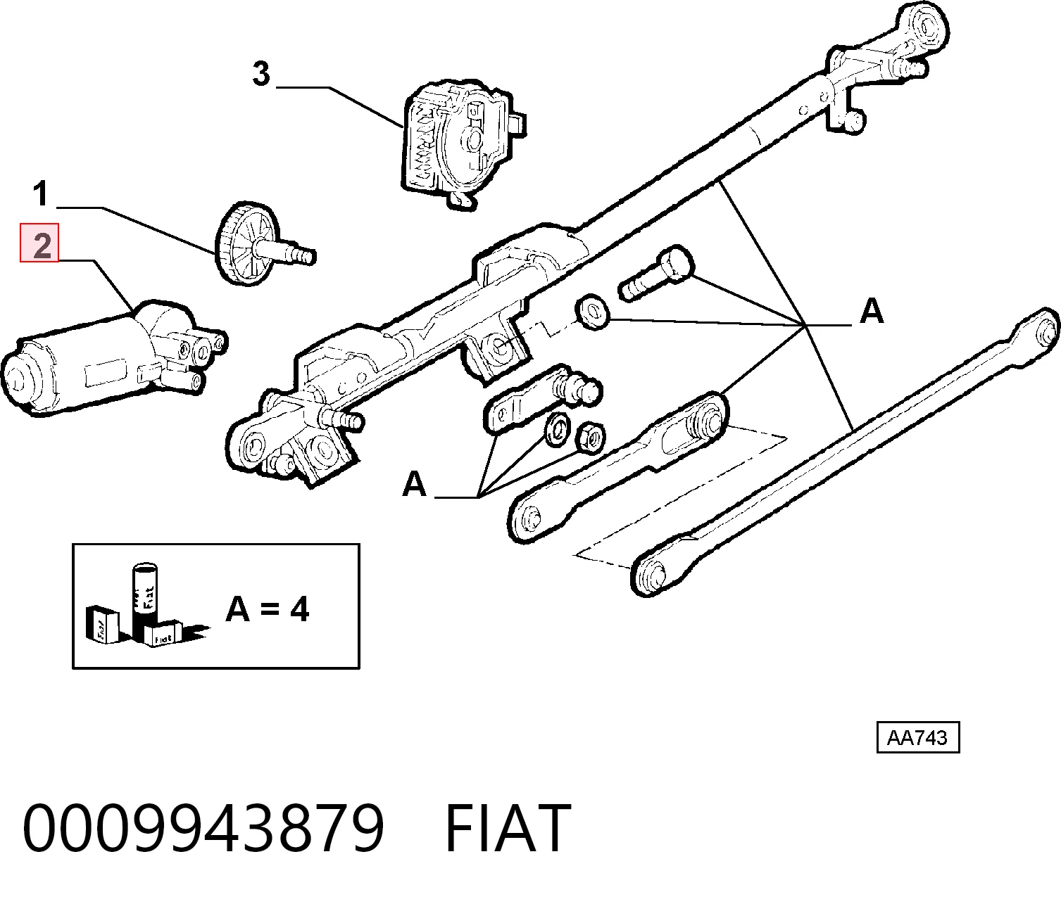 Silniczek wycieraczki szyby przedniej Fiat Croma I hatchback (154) (1985 - 1996) cena, od 71,85 USD
