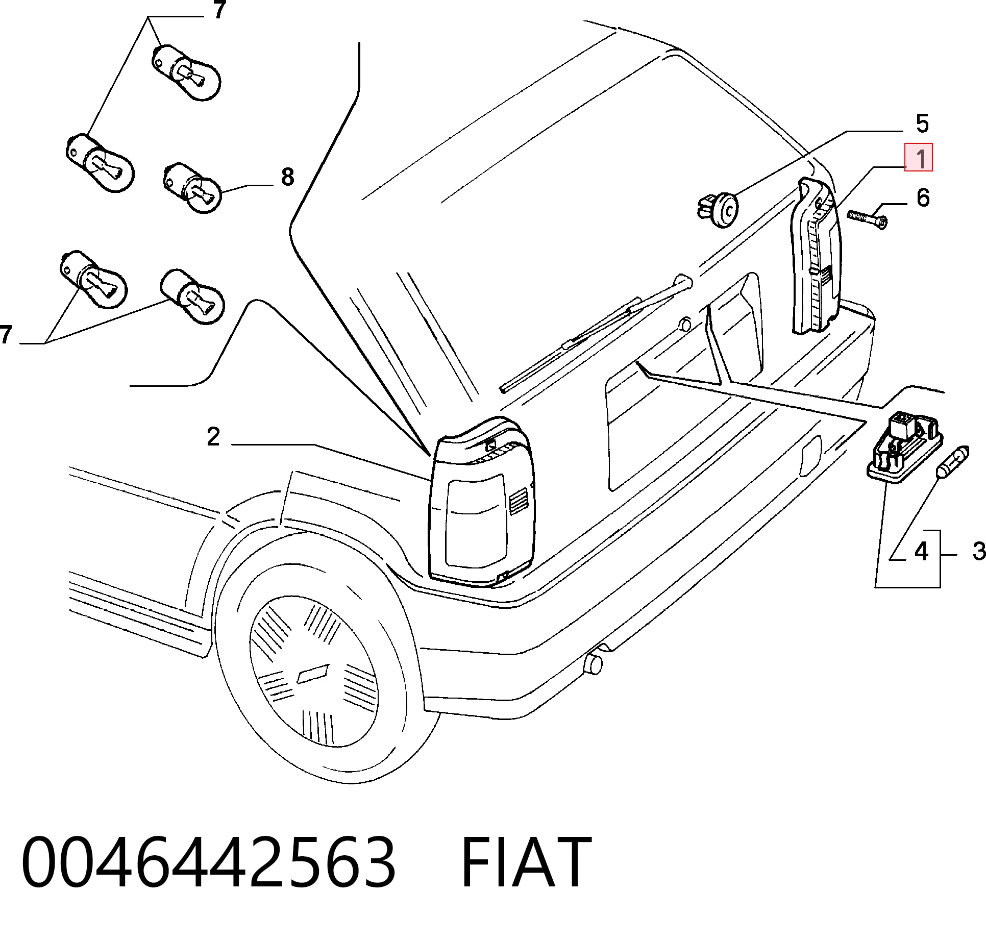 Lampa zespolona tylna prawa do Fiat Tipo  160