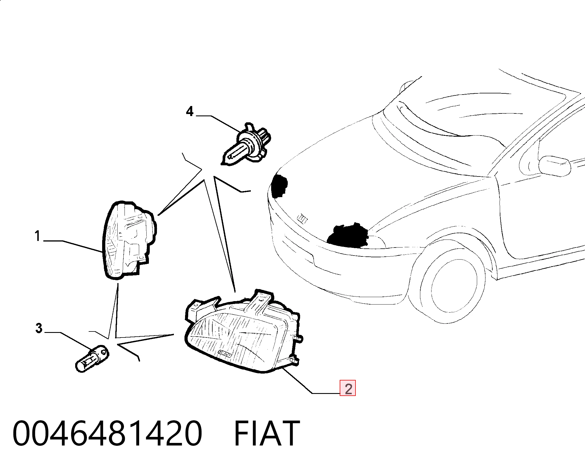 Reflektor lewy Fiat Punto I hatchback (176) (1993 - 1999) cena, od 54,74 USD