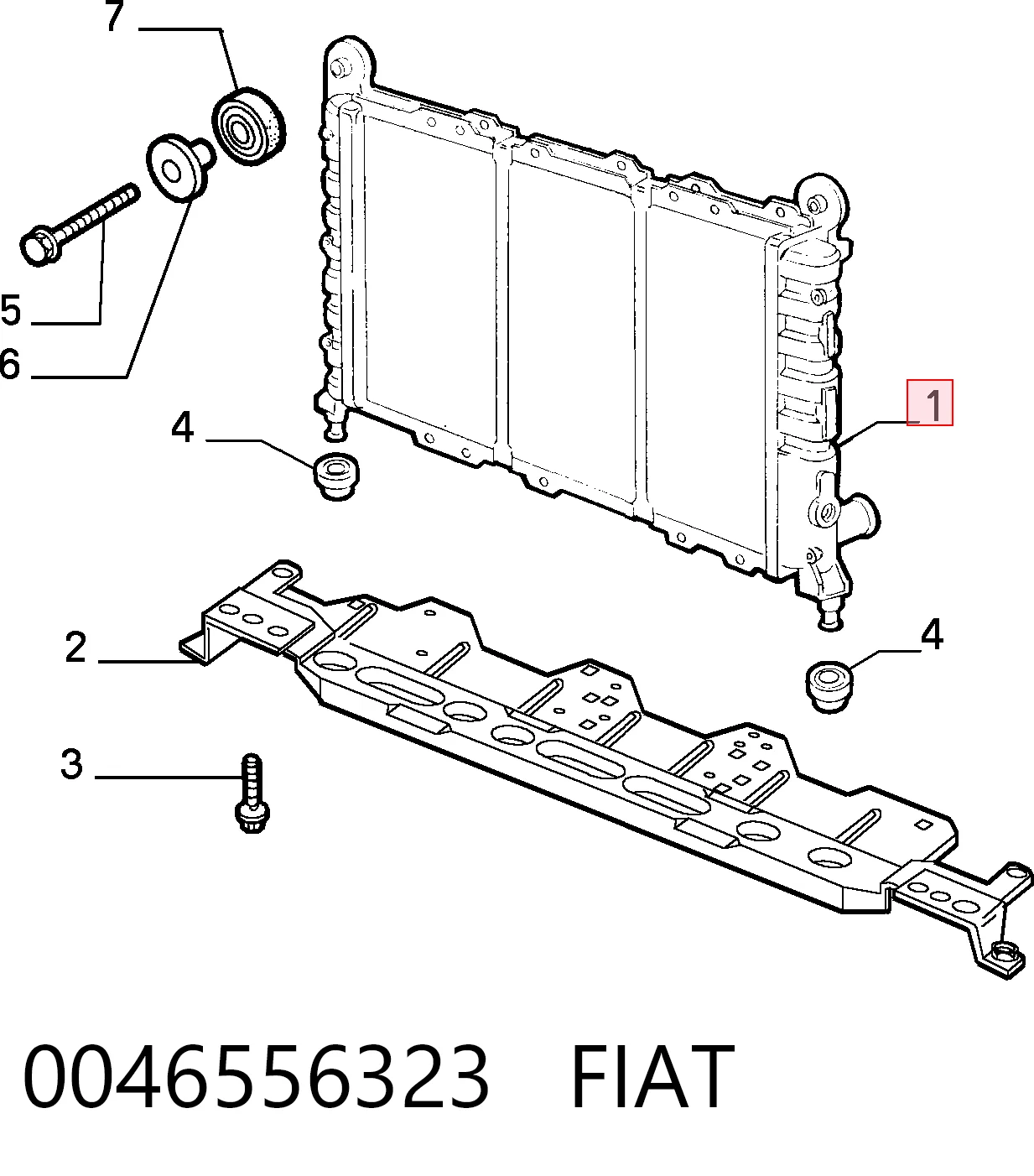 Chłodnica silnika Alfa Romeo 146 hatchback (930) (1994 - 2001) cena, od 46,48 USD