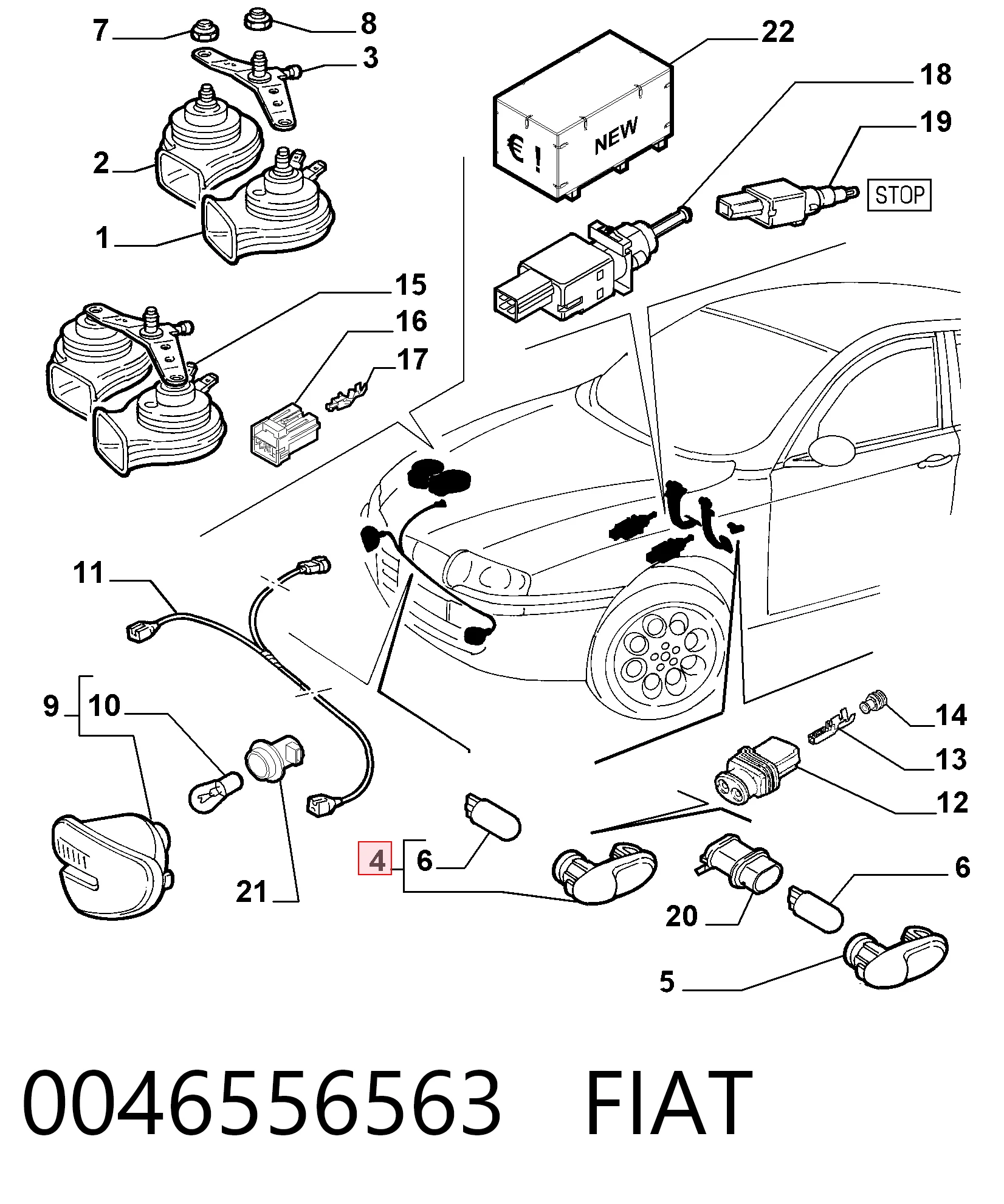 Powtarzacz kierunkowskazu na błotniku do Alfa Romeo 147  937