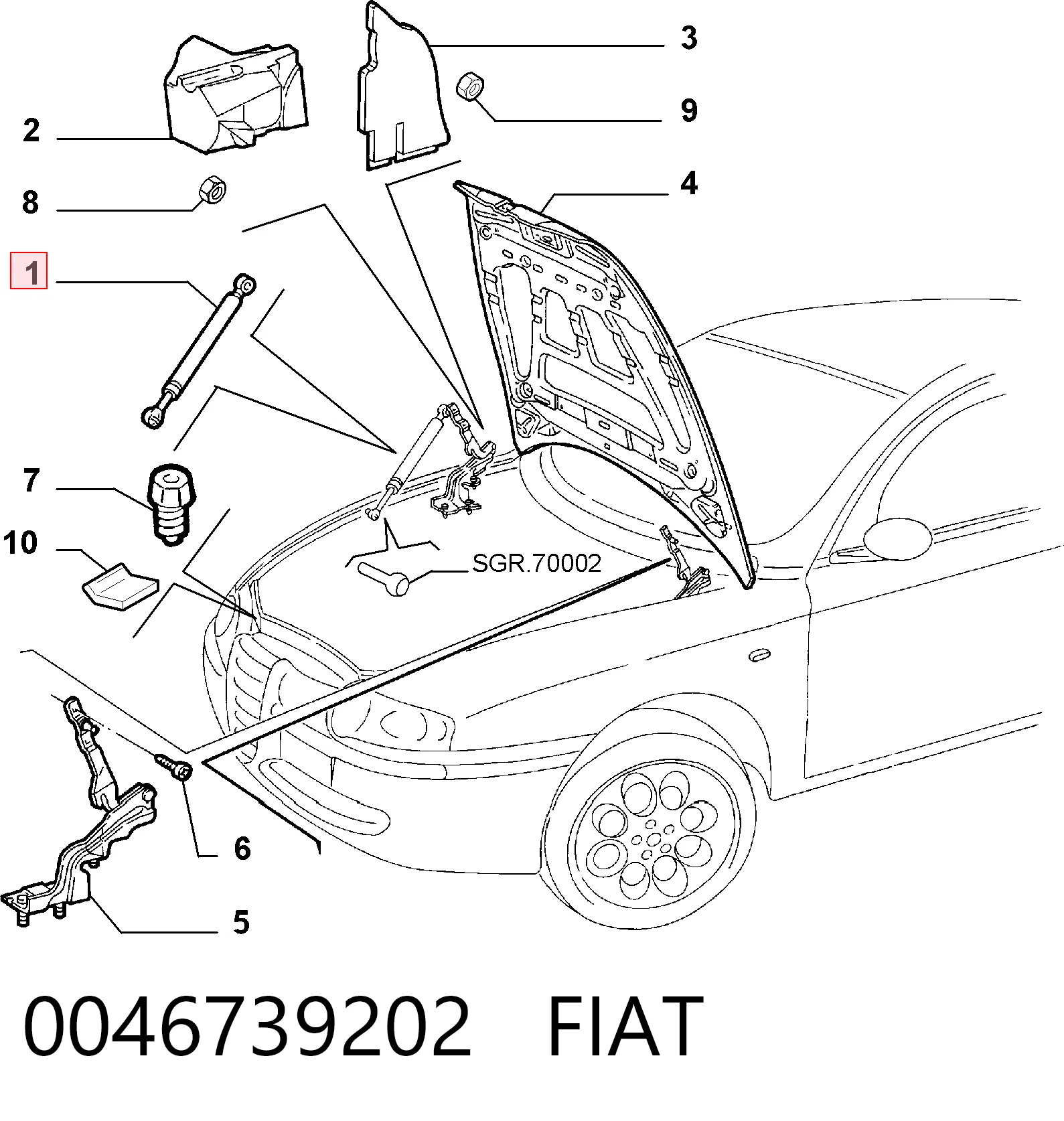 Amortyzator maski Alfa Romeo 147 hatchback (937) (2001 - 2010) cena, od 31,45 USD