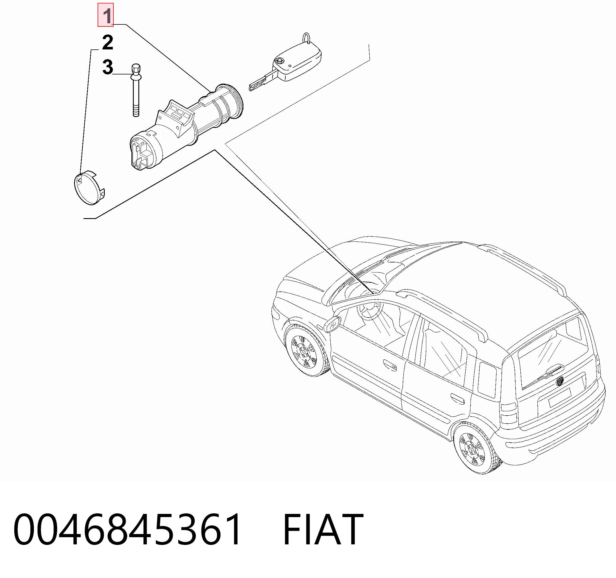 Stacyjka zapłonowa Iveco 2992624 cena, od 68,10 USD