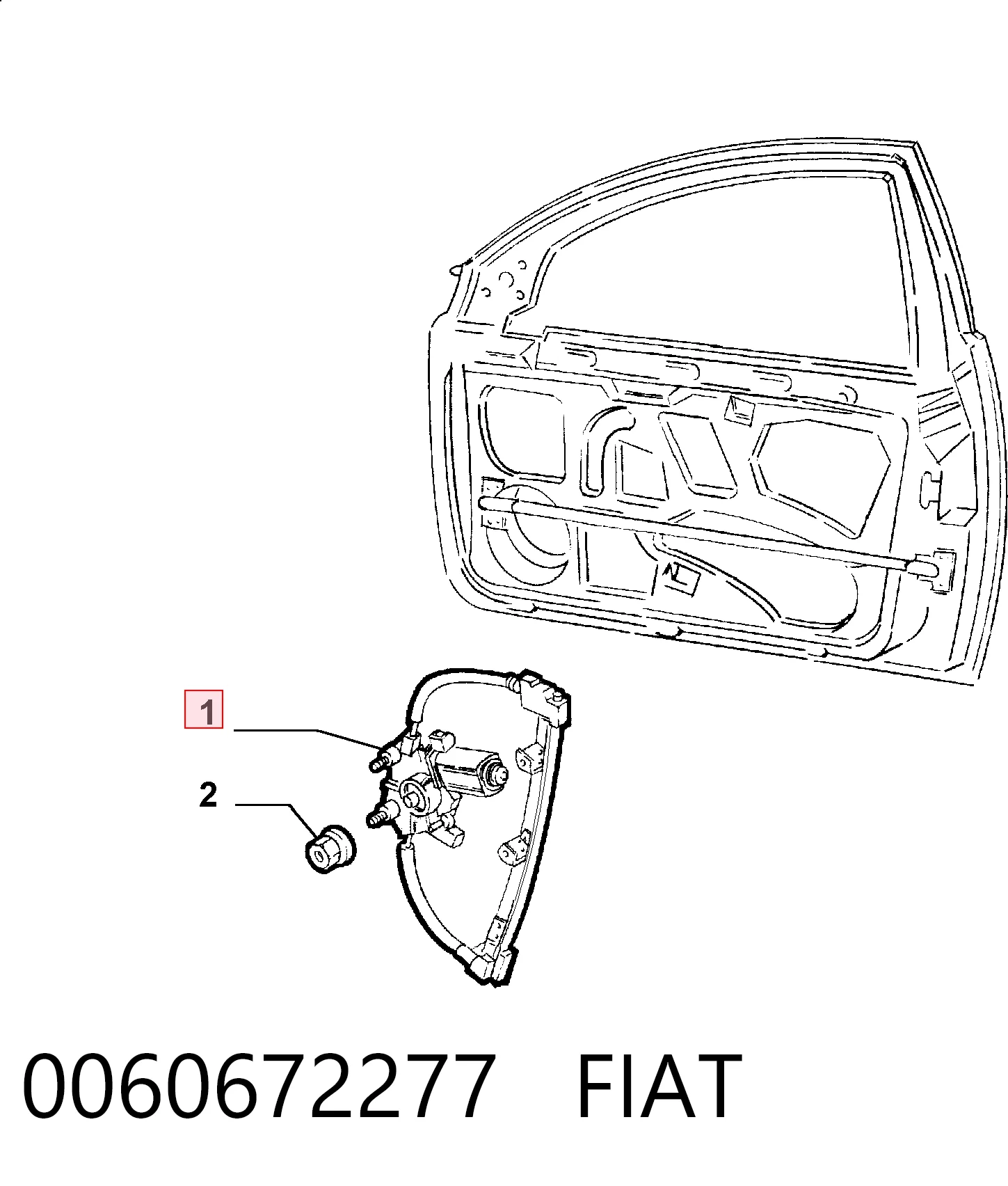  Mechanizm podnoszenia szyby drzwi przednich prawych Alfa Romeo 156 