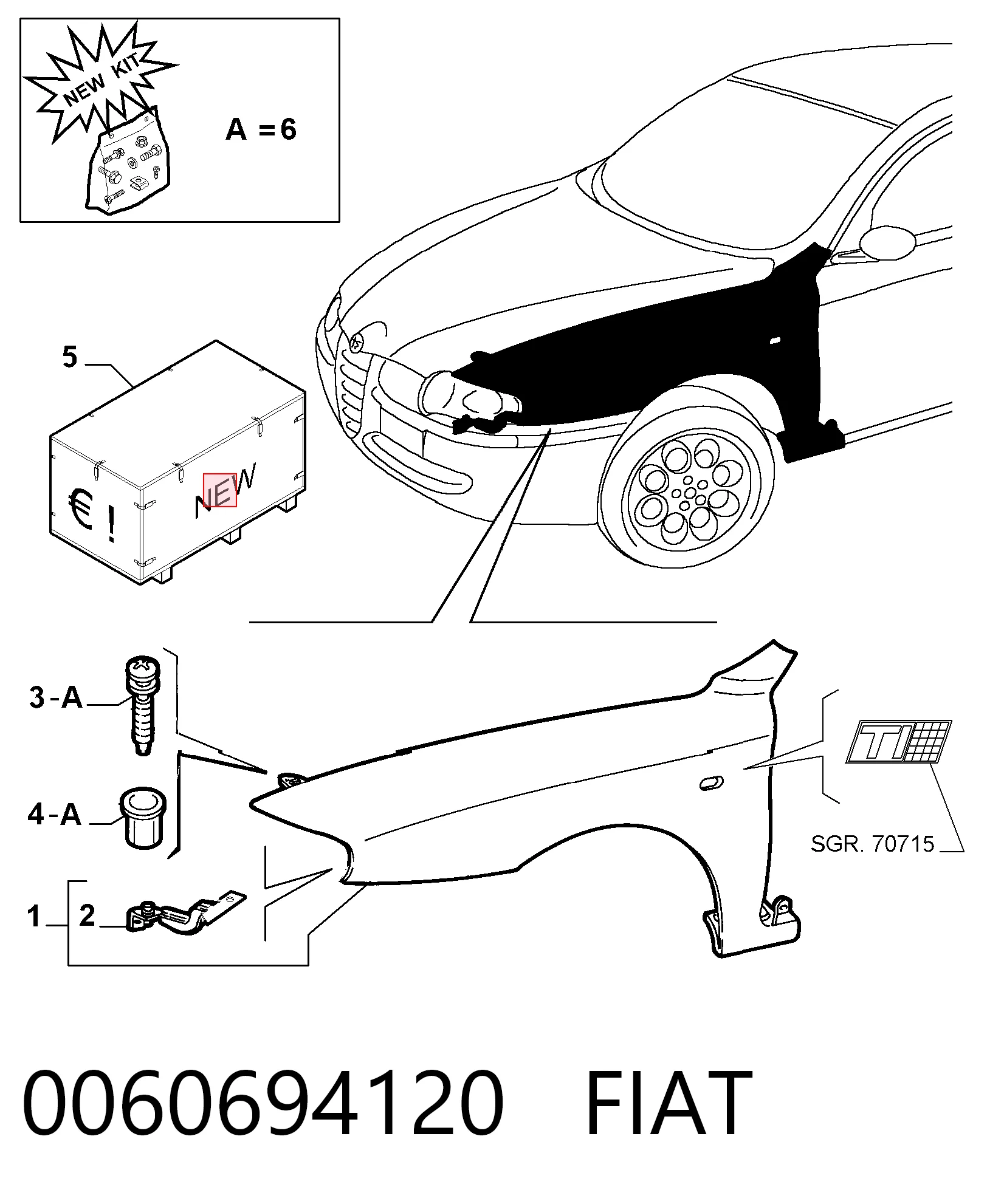 Błotnik przedni lewy do Alfa Romeo 147  937