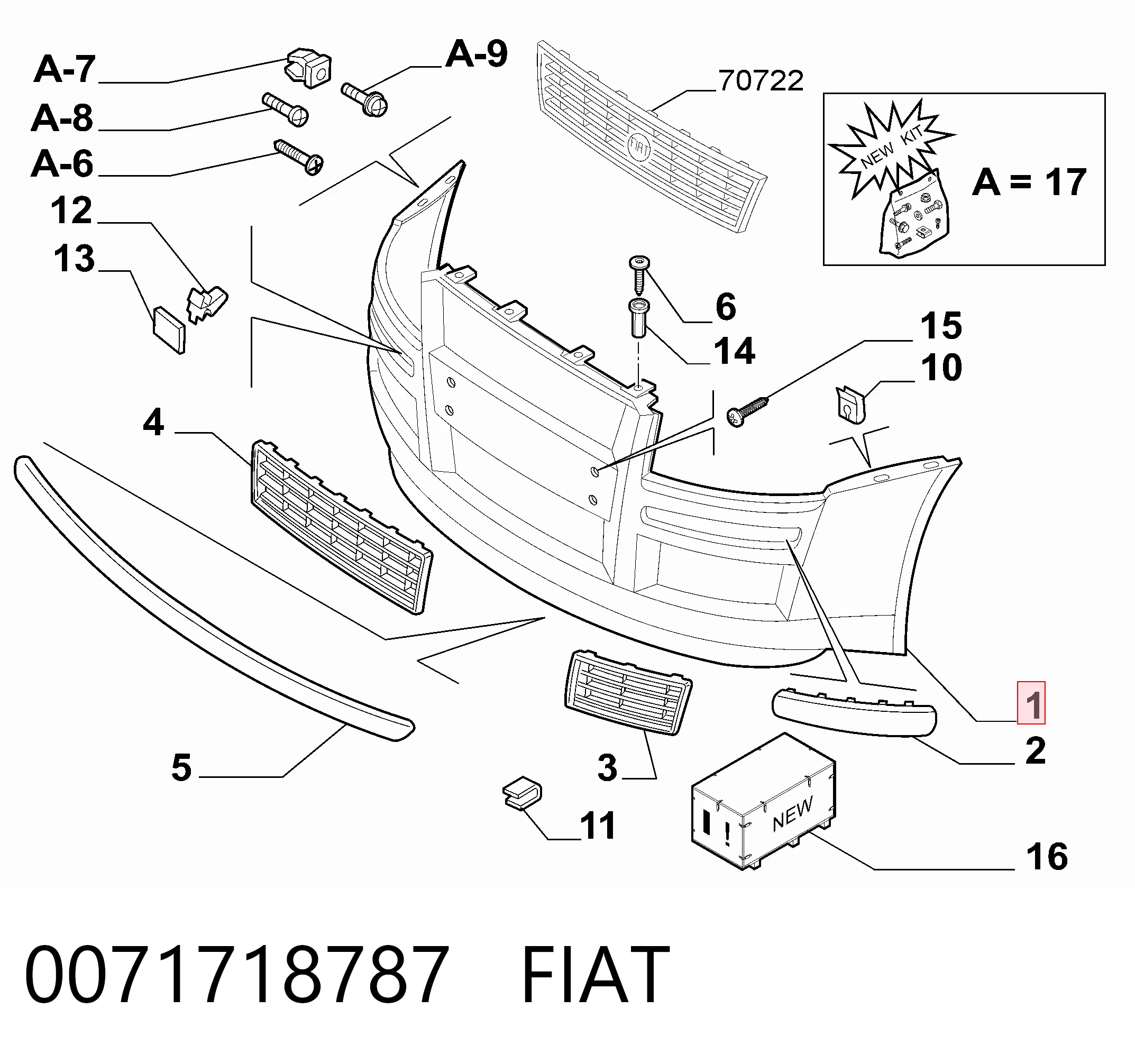Zderzak przedni do Fiat Stilo  192