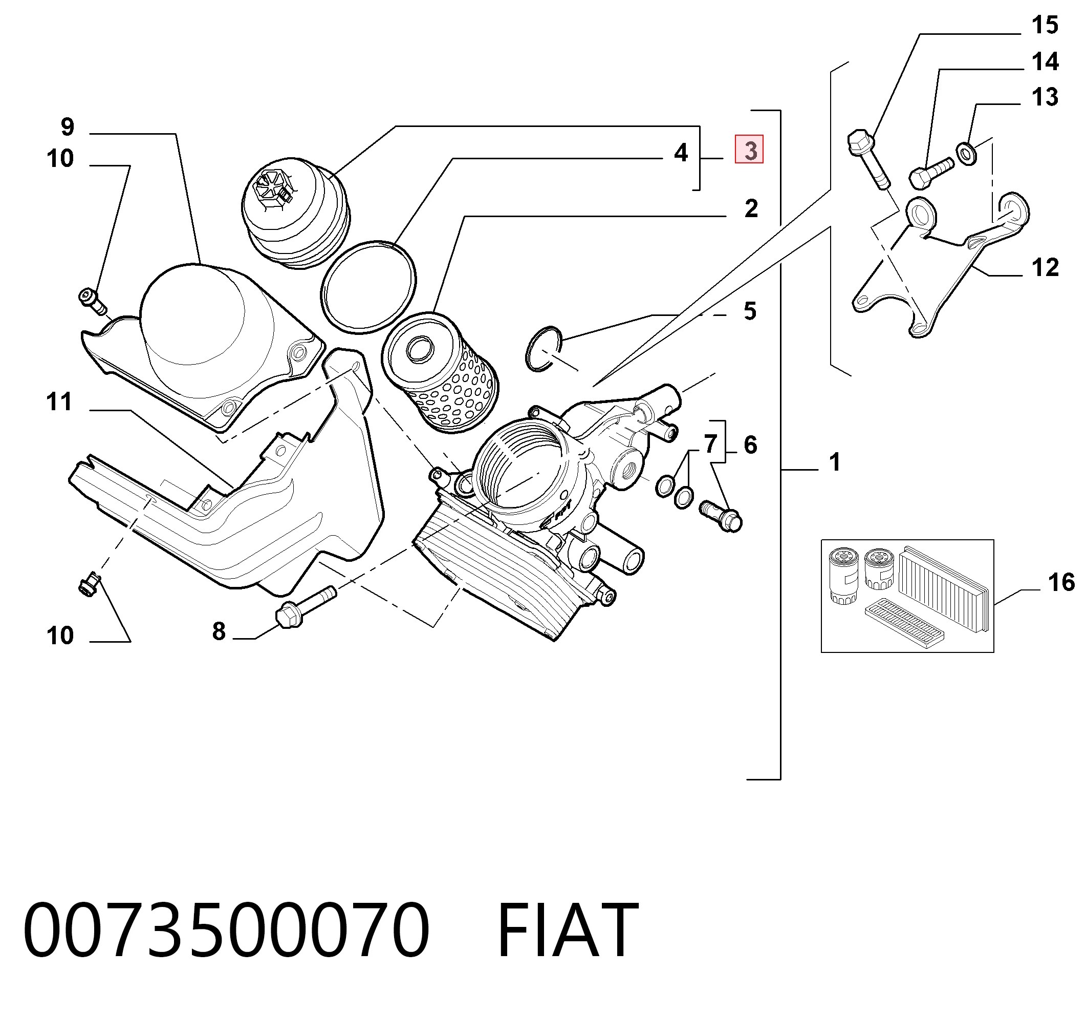 0073500070 Fiat/Alfa/Lancia