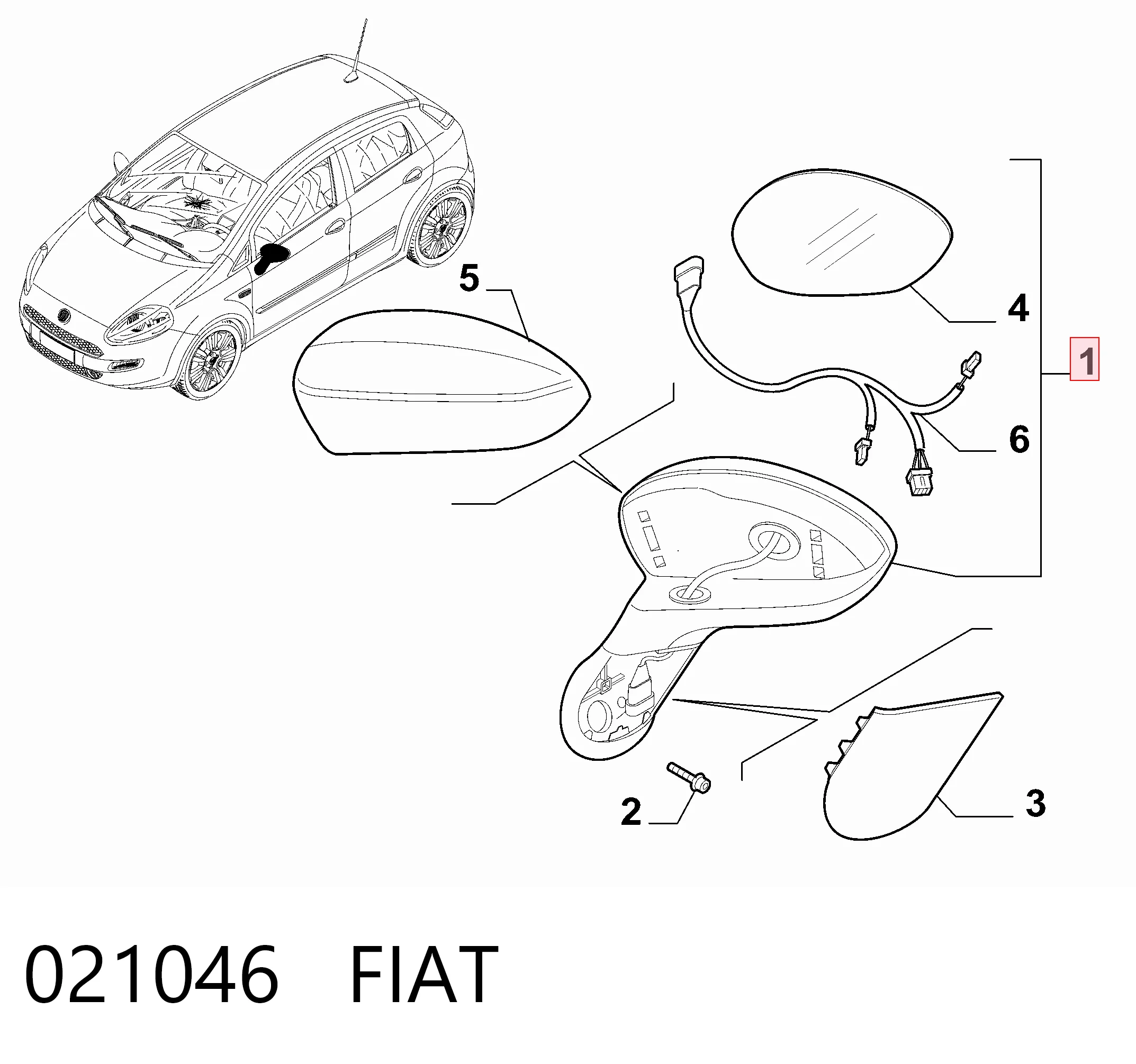 Do koszyka Lusterko wsteczne lewe Fiat Linea  323