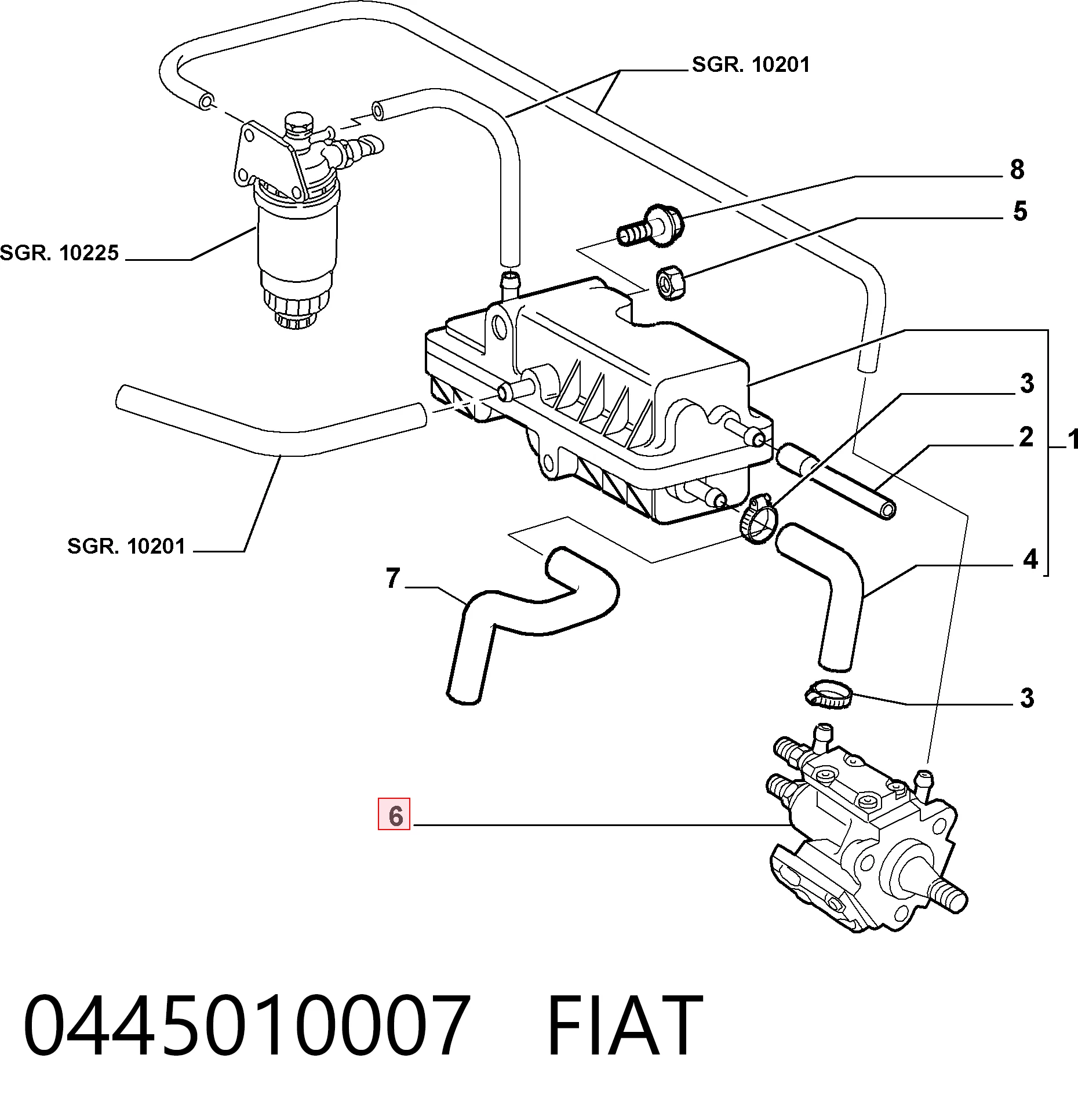 Pompa wtryskowa wysokiego ciśnienia Fiat Doblo I awangarda (223) (2001 - 2010) cena, od 71,63 USD
