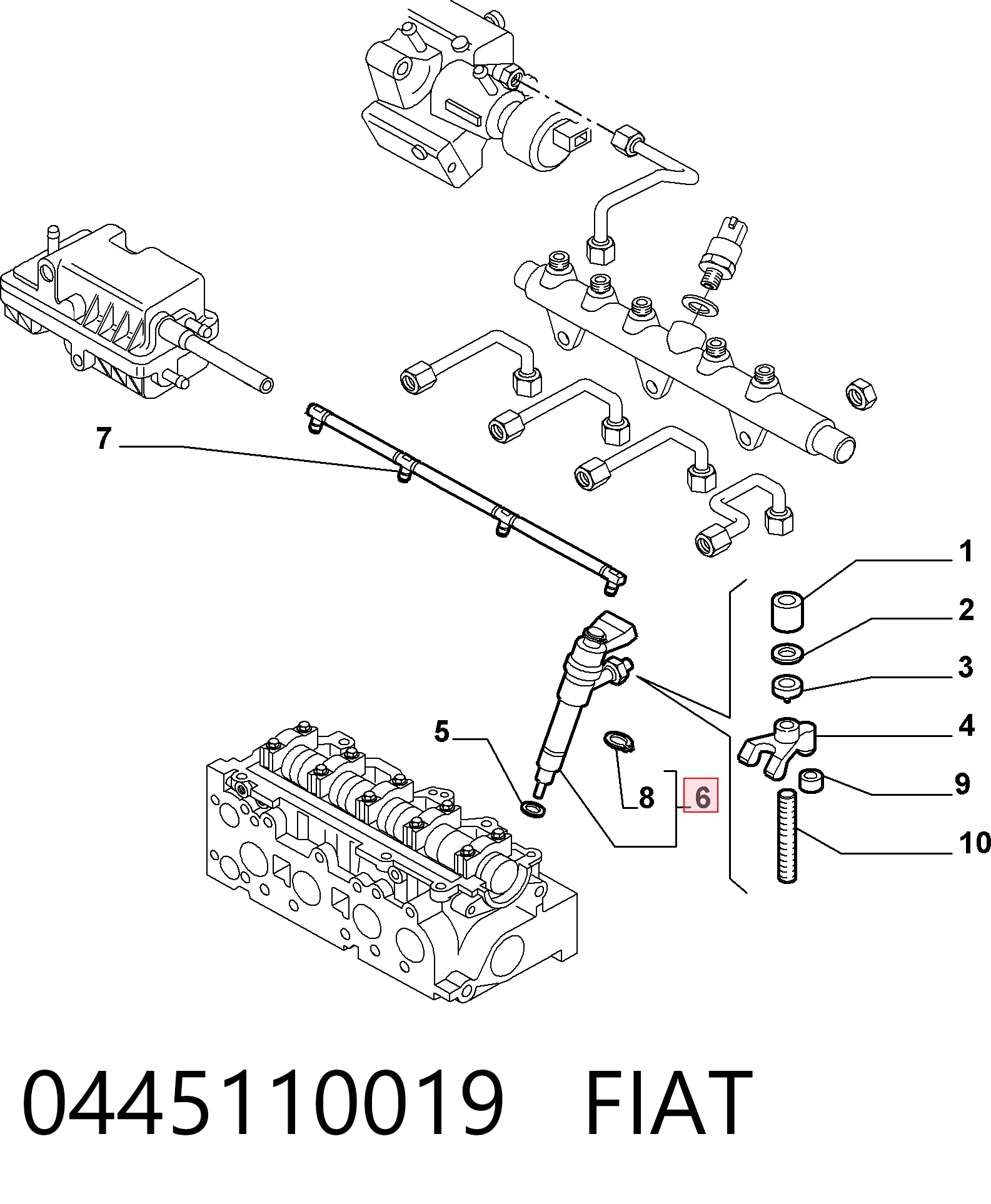 Wtryskiwacz paliwa do Fiat Punto II 188