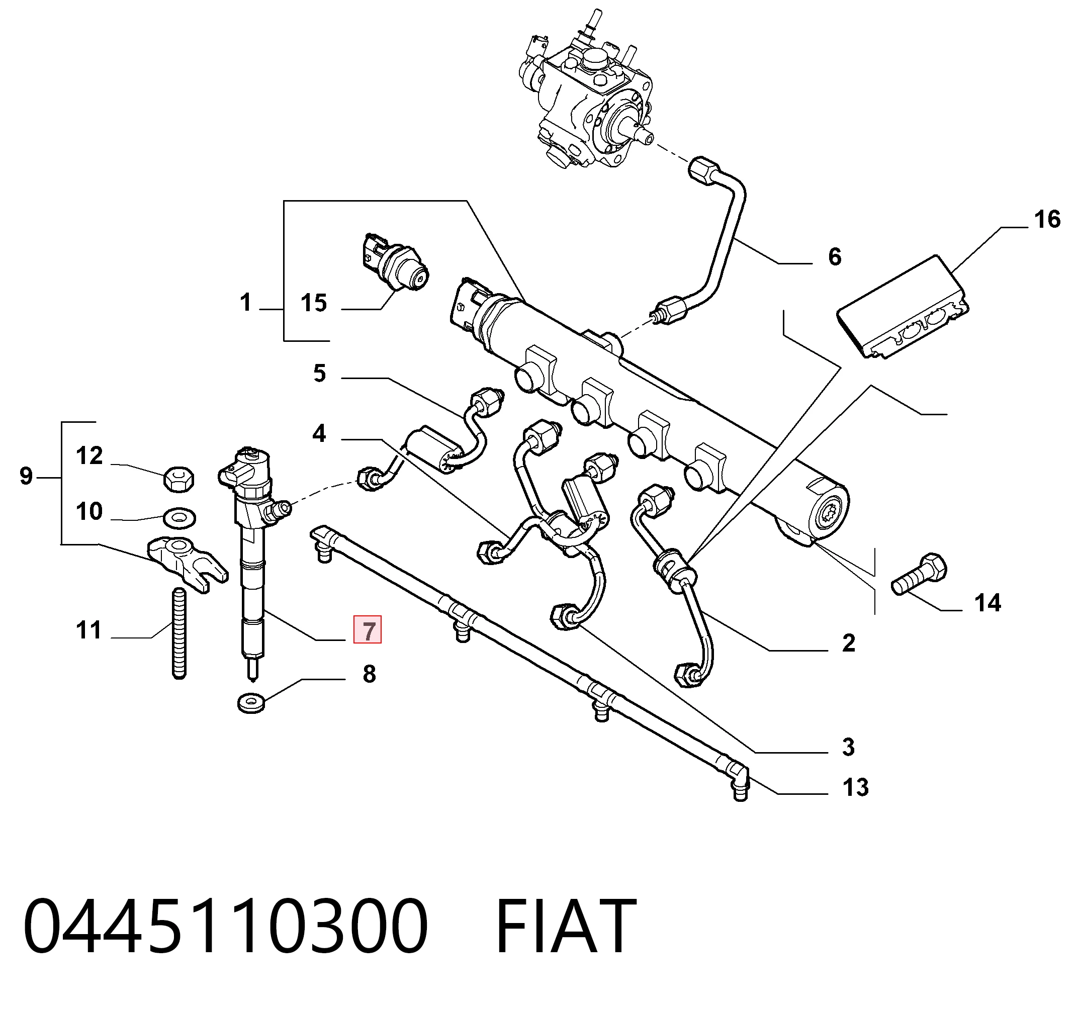 Wtryskiwacz paliwa do Fiat Doblo II 263