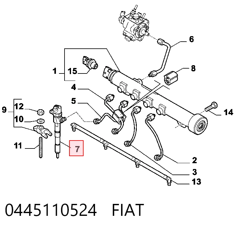 Wtryskiwacz paliwa do Fiat Tipo EGEA 356